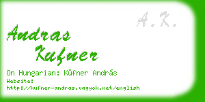 andras kufner business card